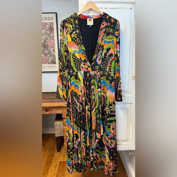 FARM RIO ๐ RARE CROSS STITCH LOOK Maxi Dress - Picture 7 of 14